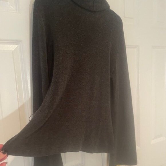 Express Heather Gray Cowl Neck Sweater with Belt – LARGE - Picture 6 of 6